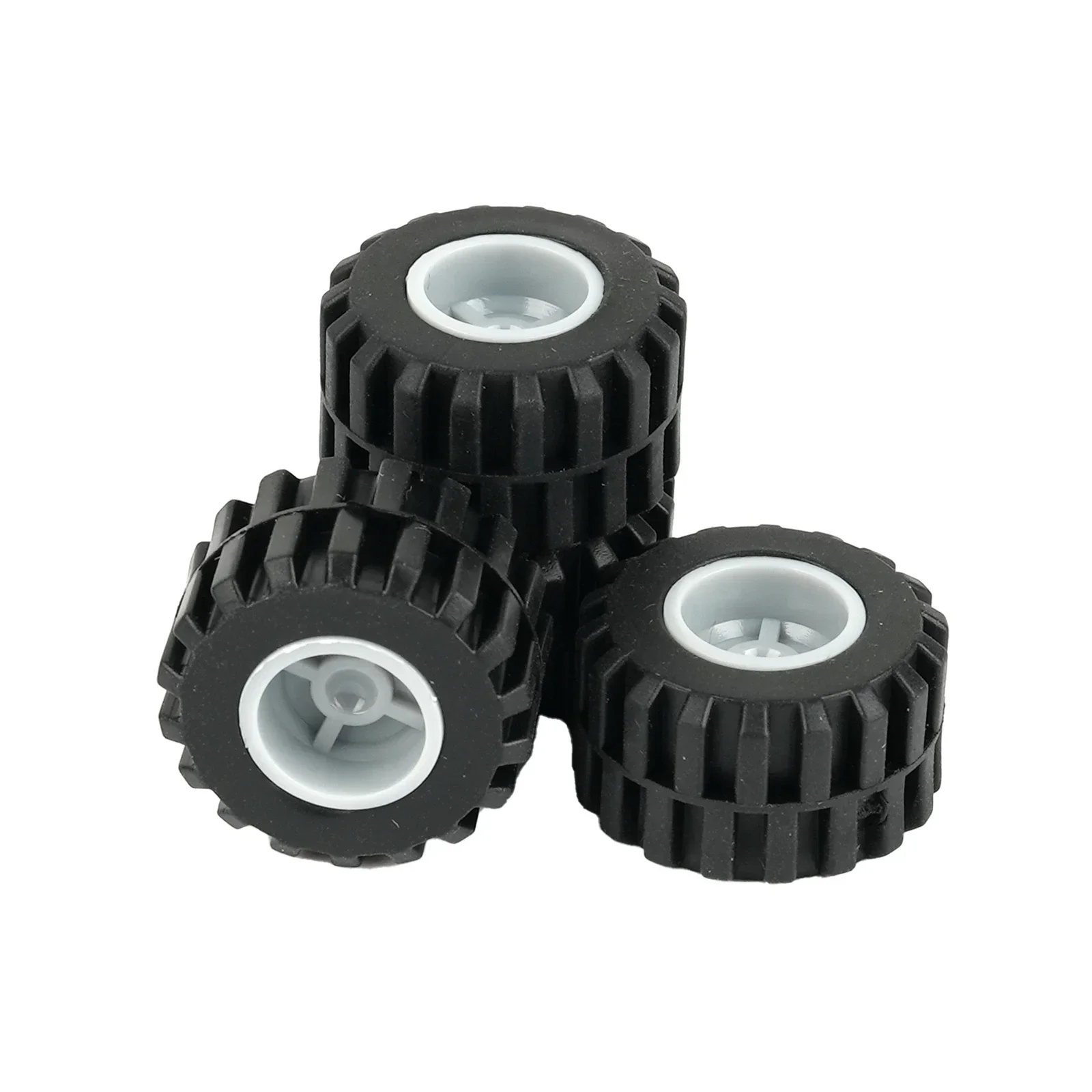 48 pçs pequenas partículas blocos de construção peças em massa eixos + pneus + eixos diy montagem modelo carro brinquedos tijolos acessórios