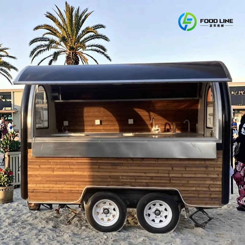 Customizable Full Kitchen Equipment New Style Round Food Trailer Chinese Manufactured Hot Dog Coffee Ice Cream