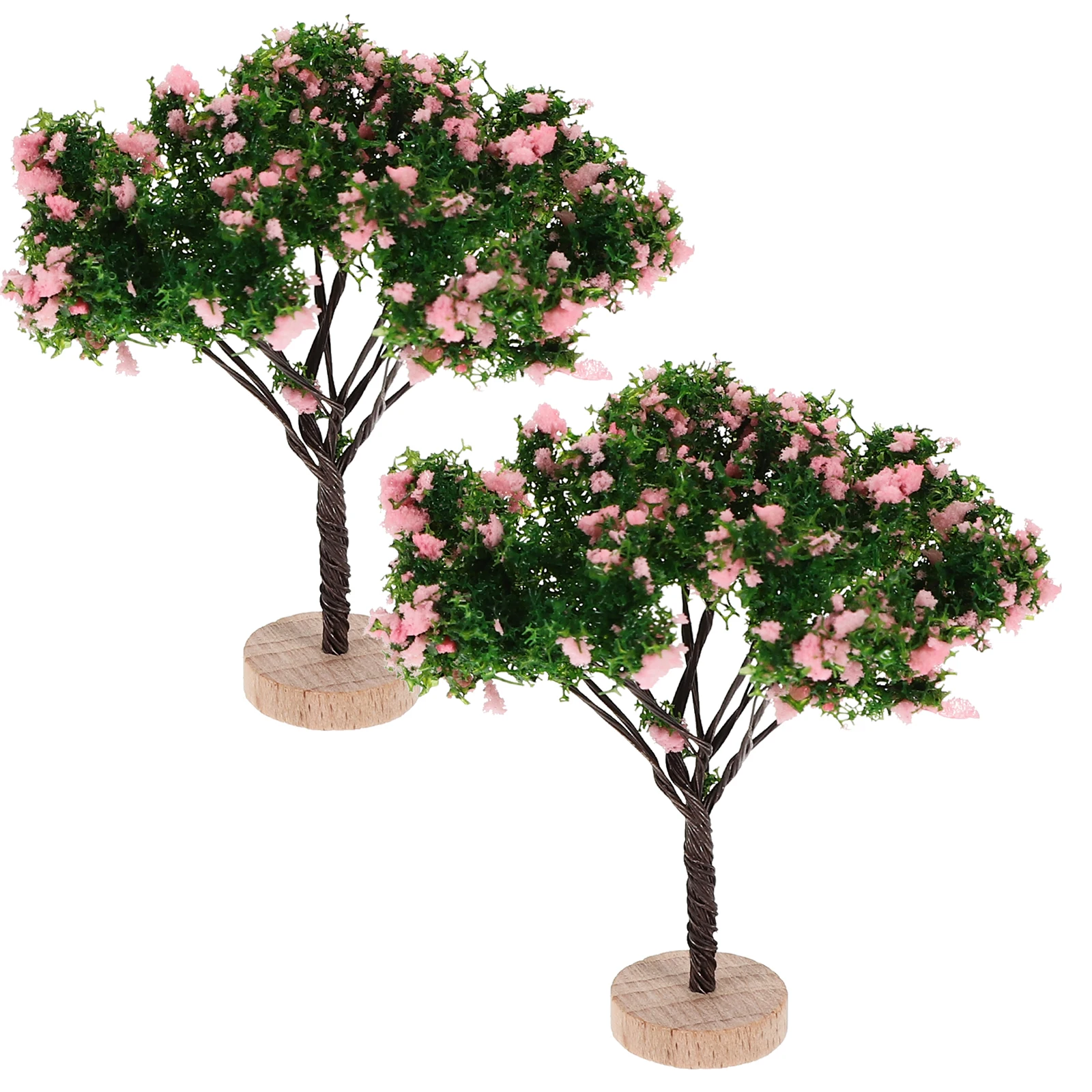 

2Pcs Simulation Miniature Model Mini Street Trees Decoration Miniature Street Trees Sand Table Christmas Gifts