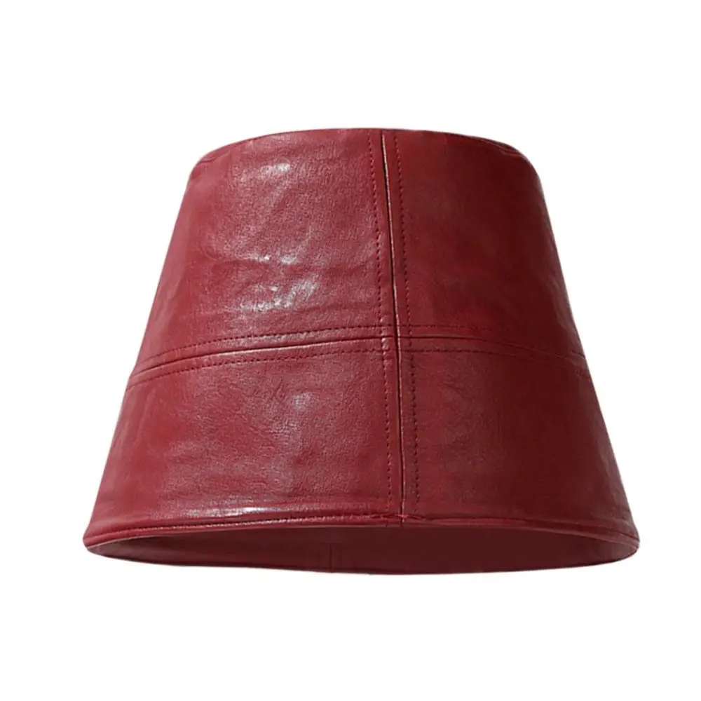 قبعة دلو من الجلد للرجال والنساء ، قبعة بنما الناعمة ، قبعة شمس دافئة ، خارجية ، شتوية