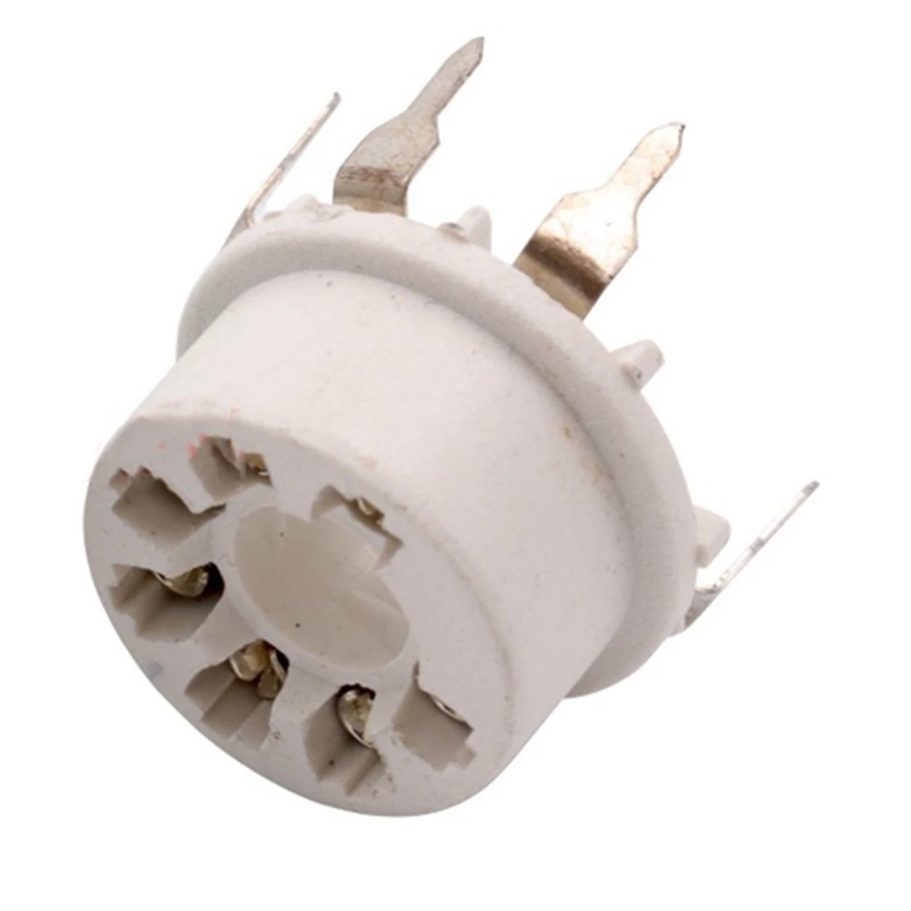 Base de válvula de tubo de vacío de plástico de 7 pines para B & W 6J1 6Z4 6X4 12AE6 6AT6 6BK6 12AV6 6AQ6 6J5 amplificador de Audio Hifi 10 Uds blanco