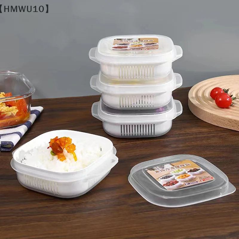 Food Storage Box Rice Fruit Preservation Container Microwave Oven Heating Refrigerator Freezer Storage Keep Fresh Box