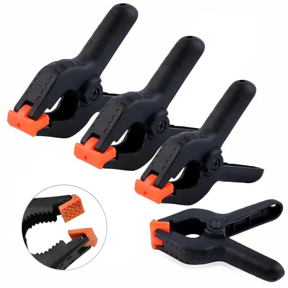 6pcs 3inch Spring Clamps Heavy Duty Plastic For Background Muslin Canvas Paper Chromakey Screen Clip Photo Carpenter Tool