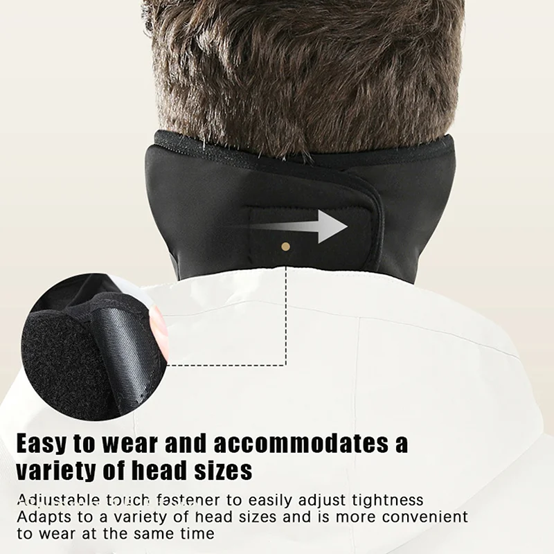 【R】Outdoor Motorcycle Cycling Antifreeze Head Cover Winter Skiing Half Face Protection Warm Ear Mask Fleece Windproof Face Mask