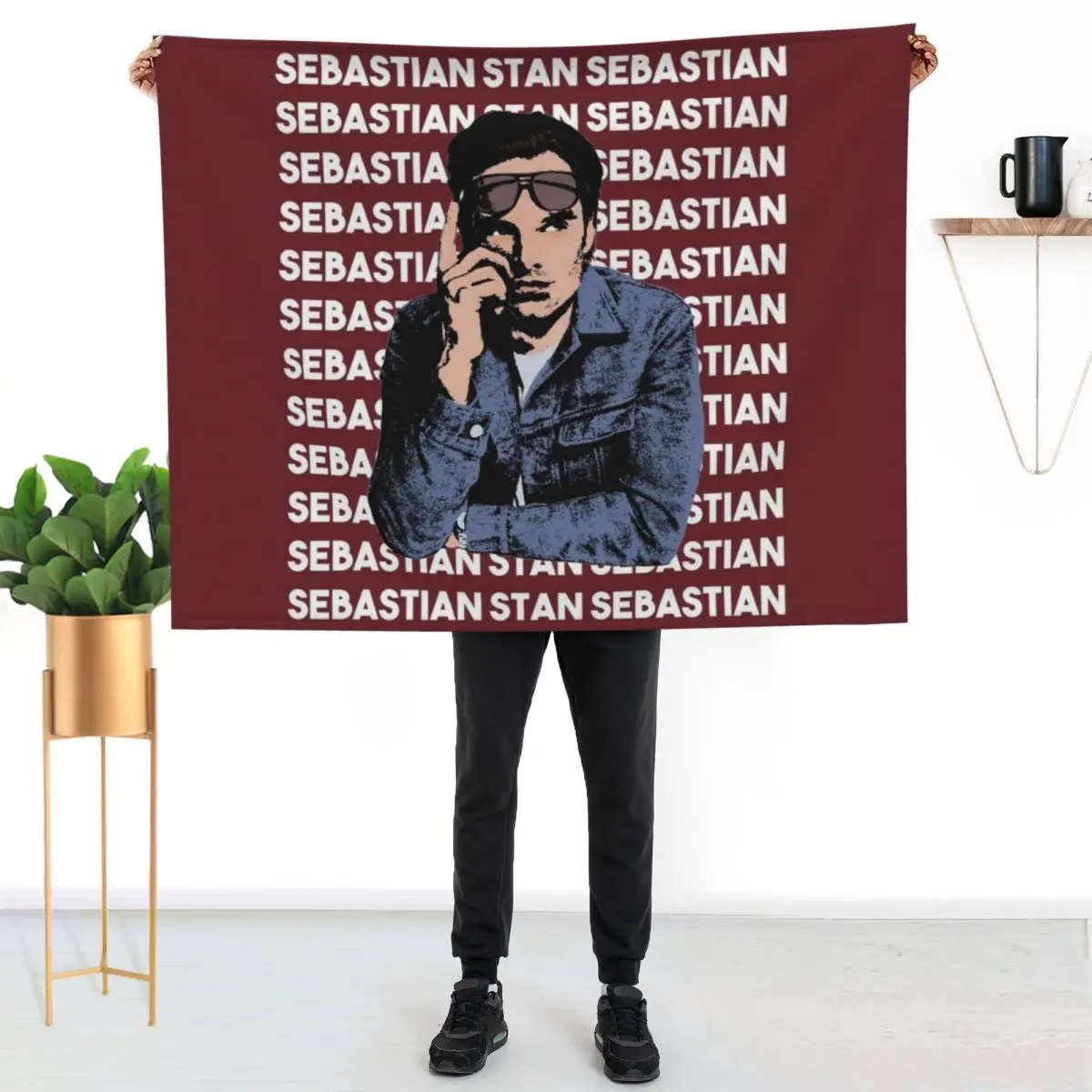 Sebastian Stan Throw Blanket Soft Plaid Single Tourist Luxury St Soft Beach Blankets