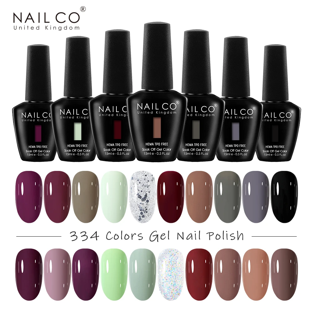 NAILCO 15ml Vernis Gel UV Semi-Permanent Couleur Rouge Morandi pour Manucure et Nail Art Sans HEMA ni TPO
