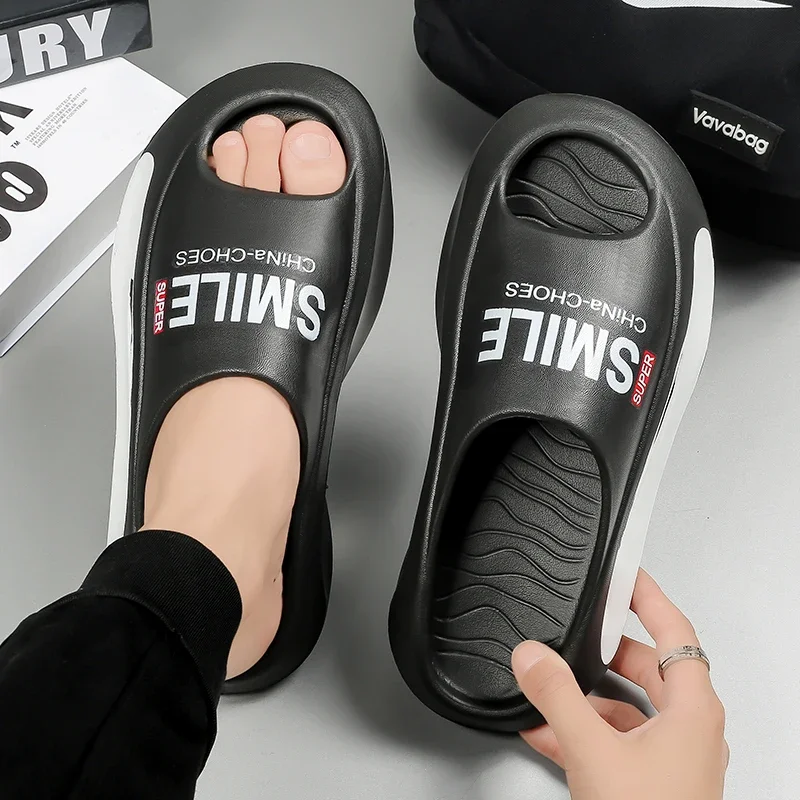 Men's Sandal Slippers New Summer Sneaker Slippers Women Thick Bottom Platform Slides Soft Eva Home Slippers Casual Beach Shoes