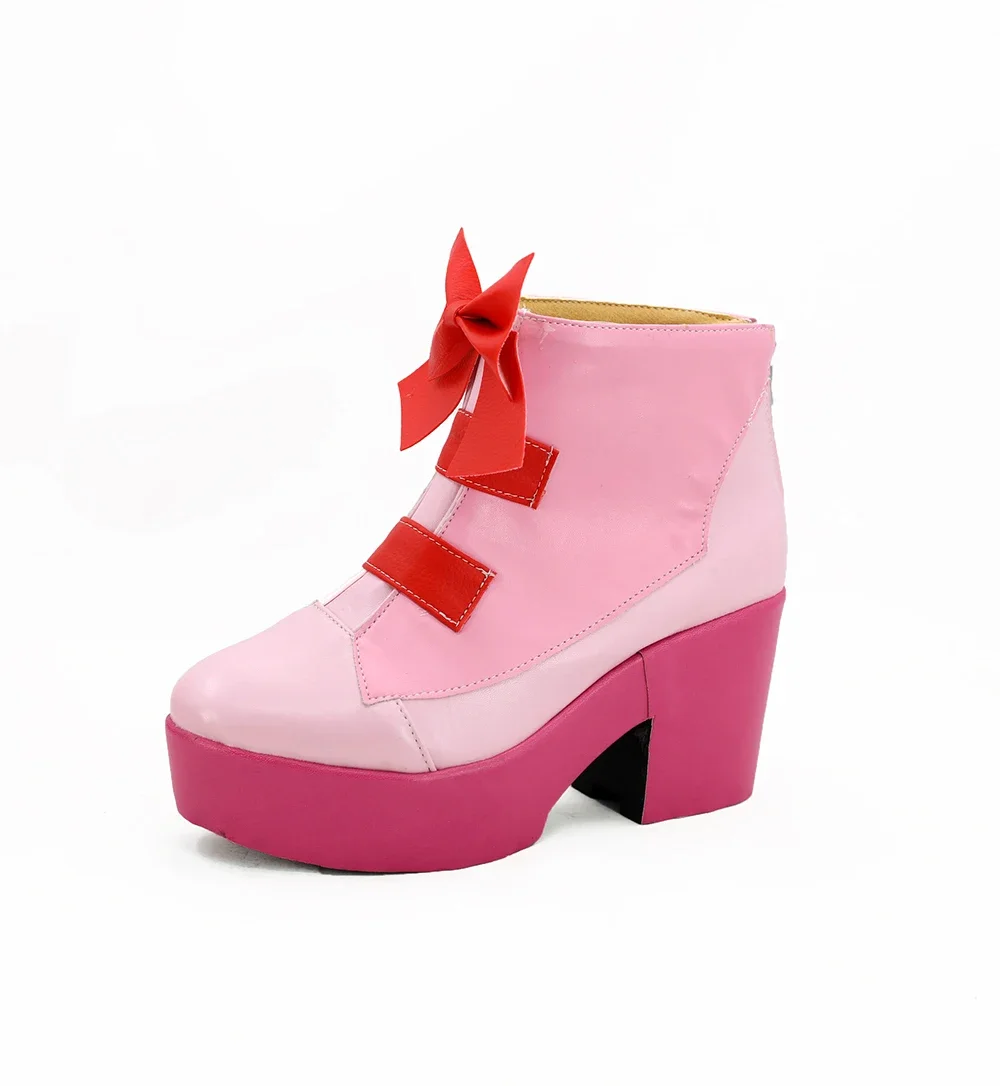 Hugtto azole Cure Cure Yell Cosplay Bottes, Chaussures roses, Sur mesure