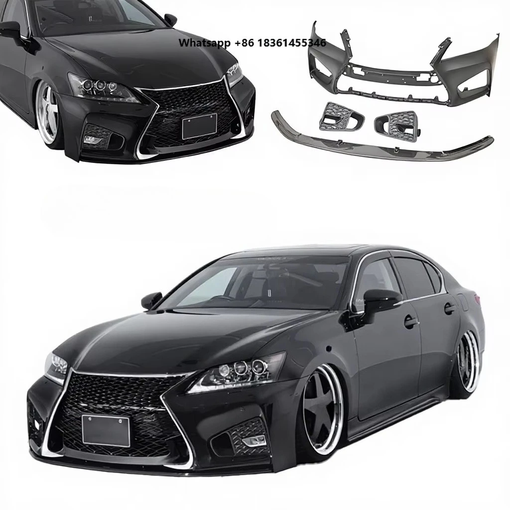 For GS Upgrade Body Kits Bumpers Front Rear Spoiler Side Skirt Spoiler Wing Fenders Auto Parts WideBody Kit for Grille