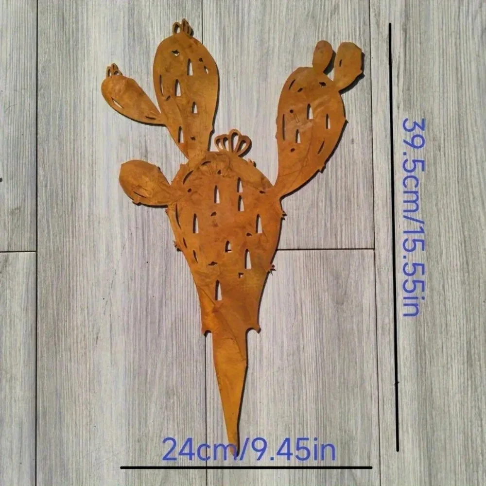 CIFBUY Metal Wall Art Rustic Cactus Iron Hanging Signage Plaque Yard Garden Sculpture Ornament Decor Accent Patio Vintage