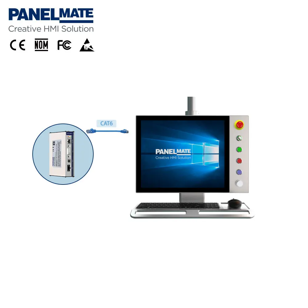 15inch Beckhoff Industrial Arm Mounted Touchscreen  with KVM Extender USB/RJ45 Interface Display for Industry