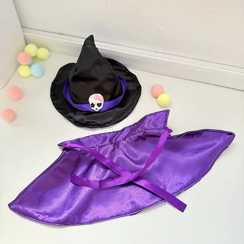 1 ensemble de vêtements Labubu 1ère 2e 3e génération, pendentif assis pour bébé Halloween, Cape de chevalier foncé, tenue Cosplay, cadeau de fête