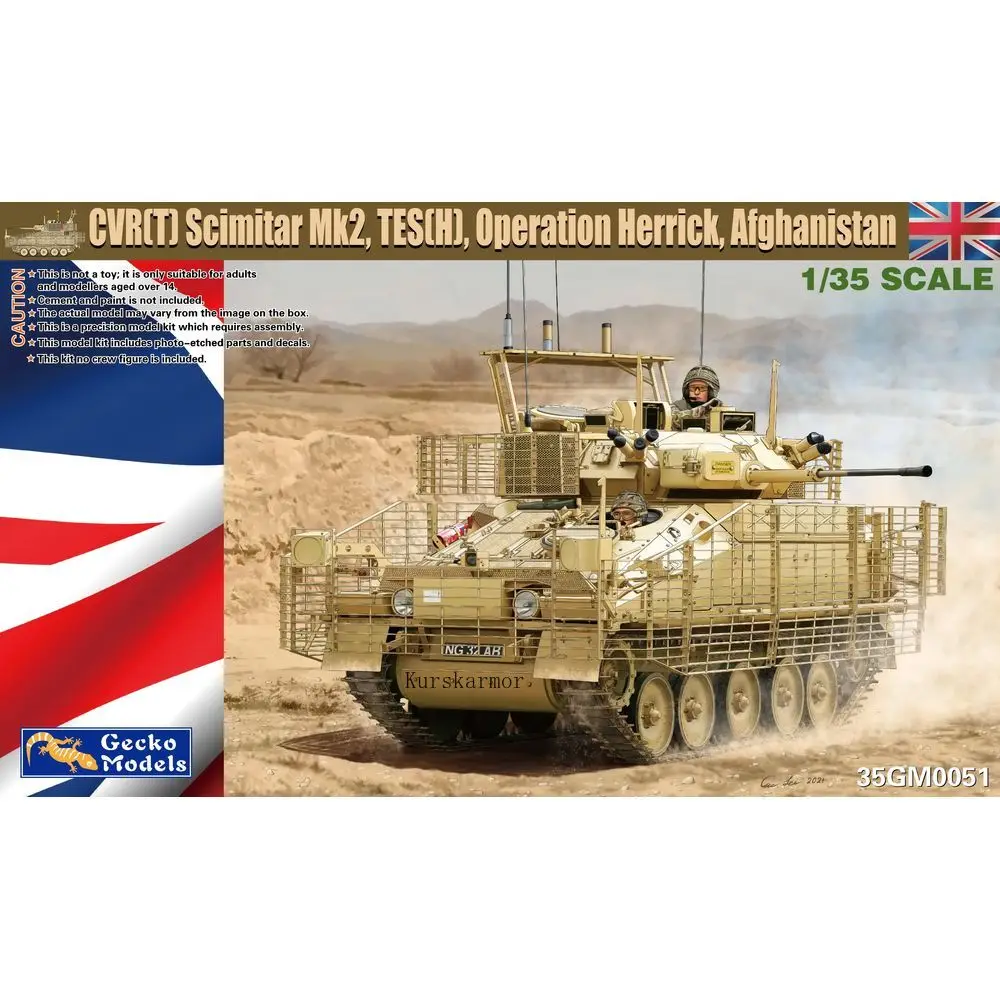 Gecko Models CVR(T) Scimitar Mk2, TES(H), Operación Herrick, Afganistán, Kit de modelo de plástico para ensamblar 35GM0051 1/35