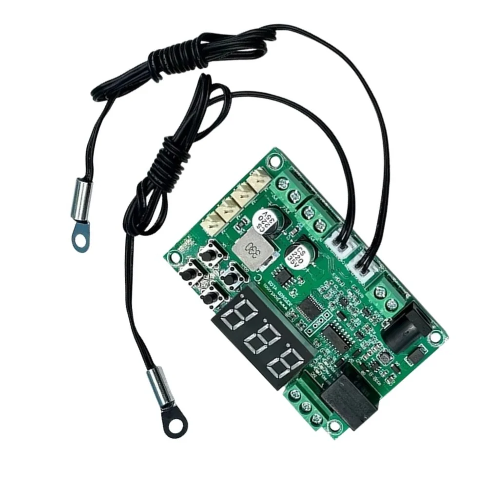 Smart Temperature Fan Controller DC 9-30V 3A Output Compatible with 12V 24V Fans Dual Probe Range LED Status Screen