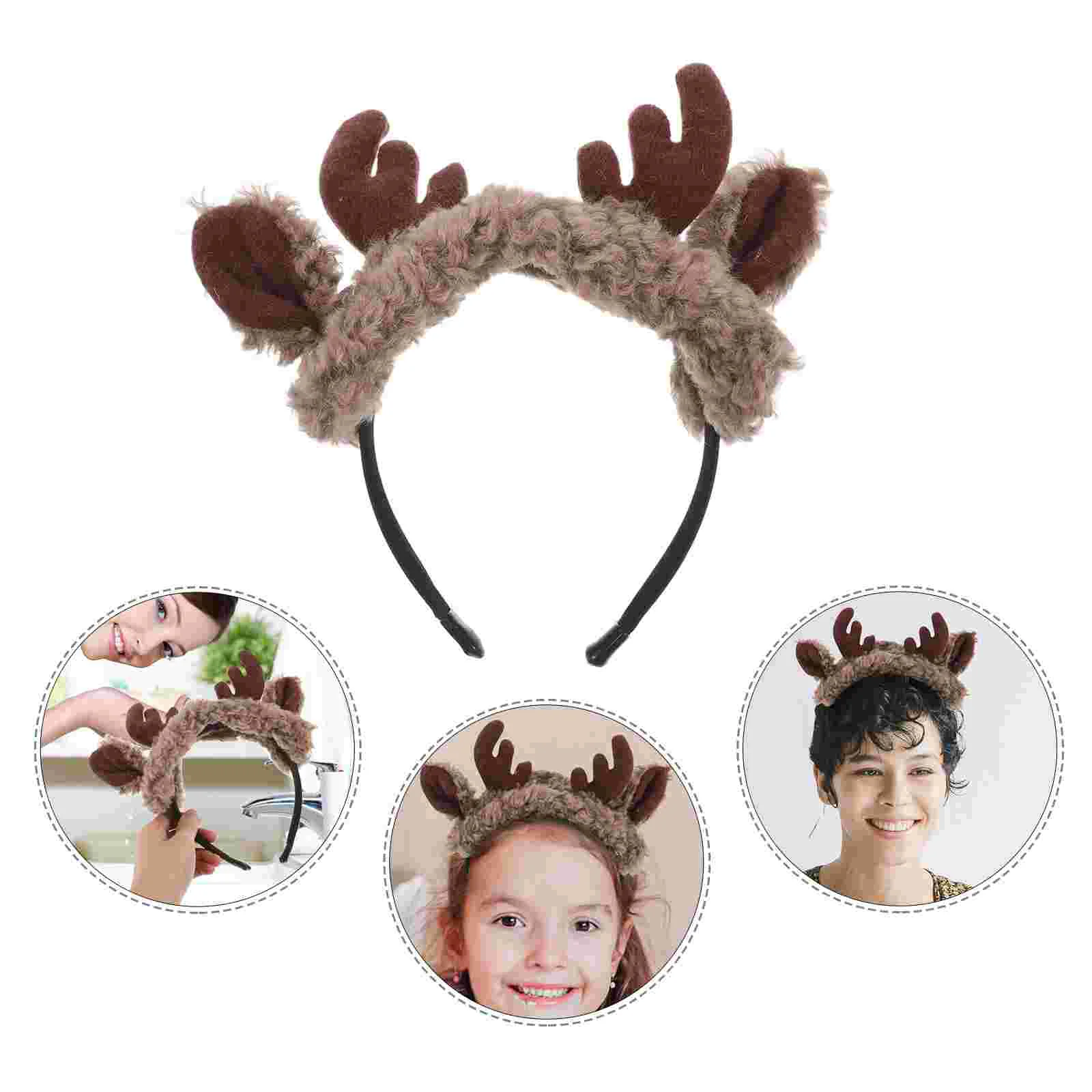 Antler Headband Halloween Costumes Deer Antlers Adult Coffee Animal Ears Man for Adults