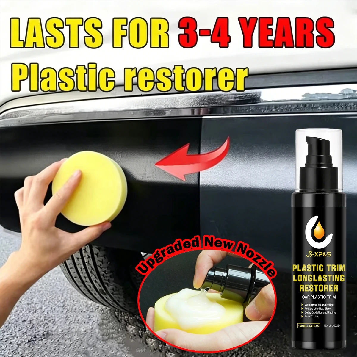 Plastic Restorer Longlasting Trim Hydrophobic Liquid Kit Coating Keyboard Repairman Cleaner Renovator for Car Detailing JB-24