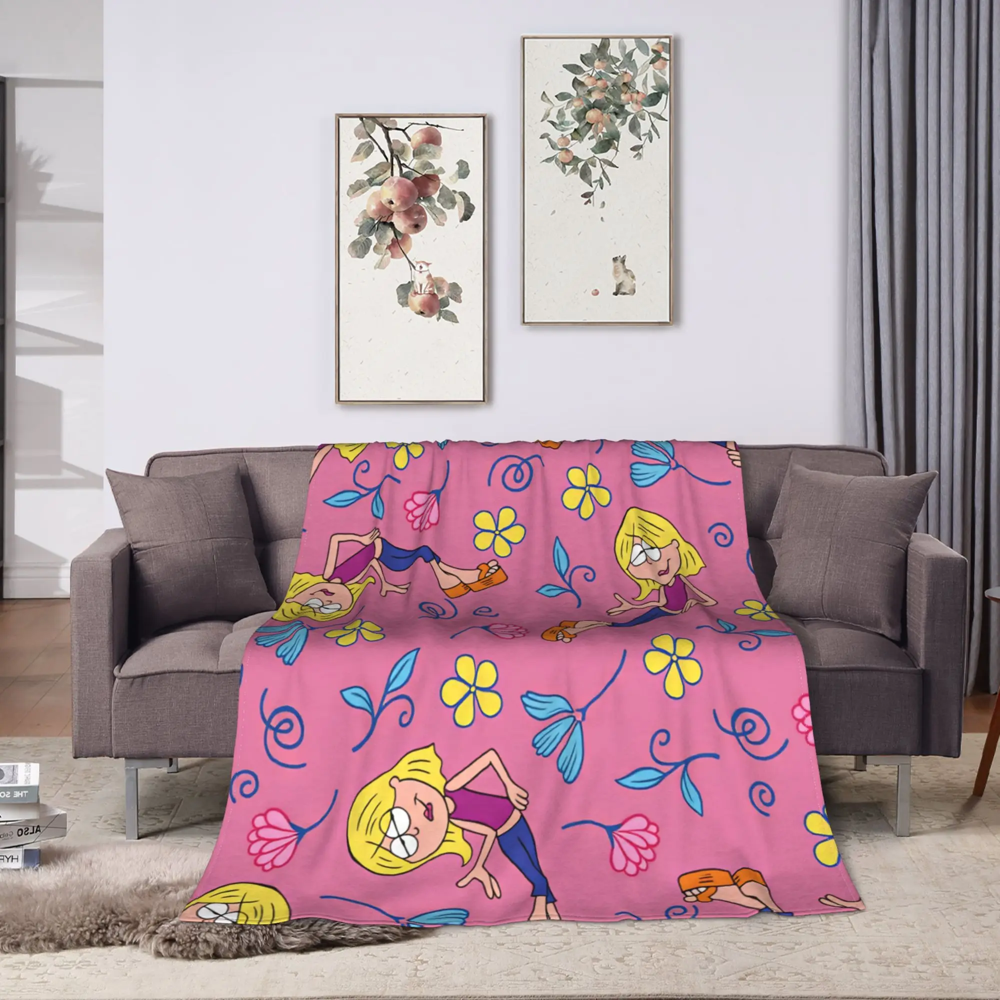Hilary Duff Lizzie McGuire Flannel Blankets  Soft Bedding Throws for Outdoor Airplane Travel Graphic Bedspread Sofa Bed Cover
