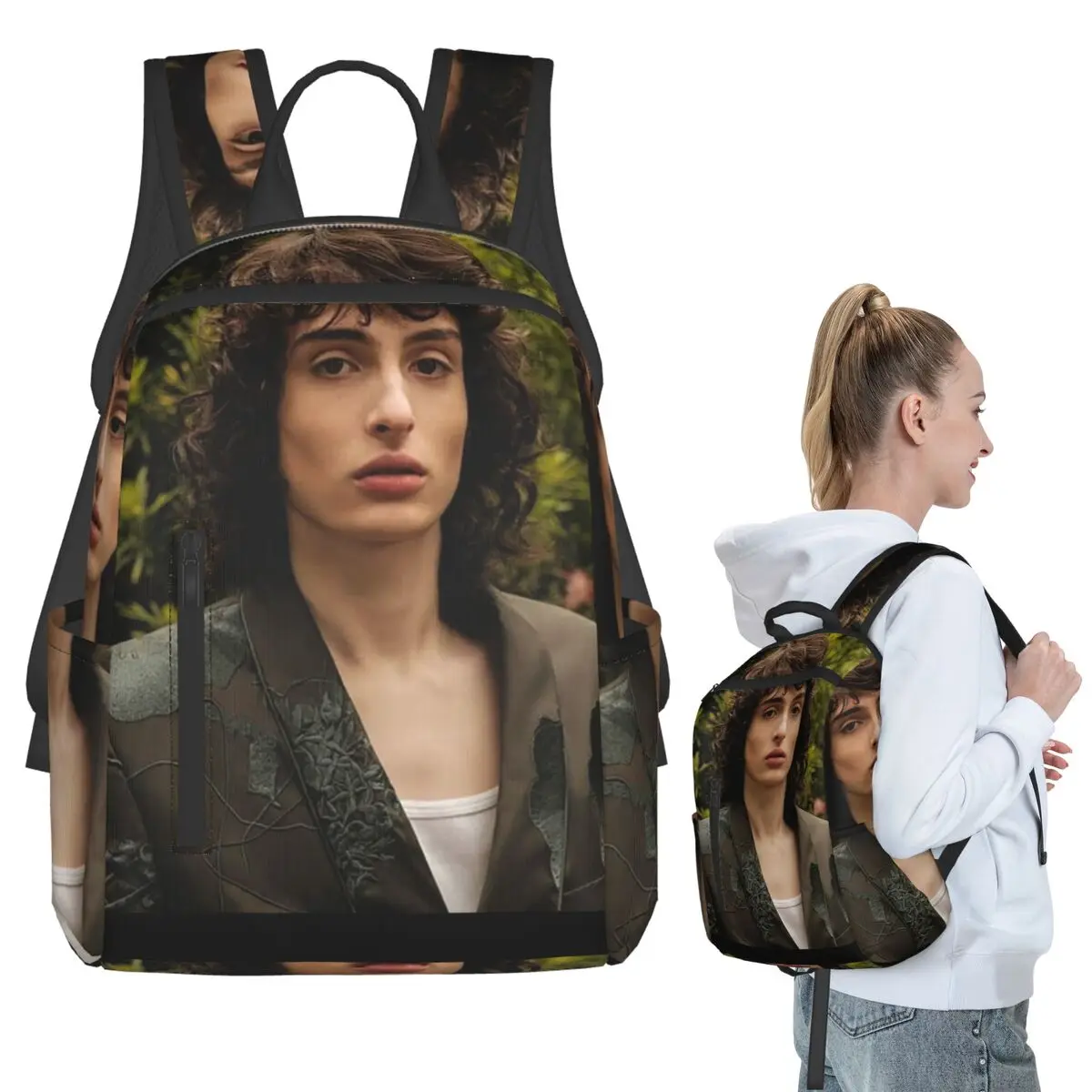Finn Wolfhard Actor (3) Backpack Student BookBag Boys Girls School Bag Computer Shoulder Bags Men Women