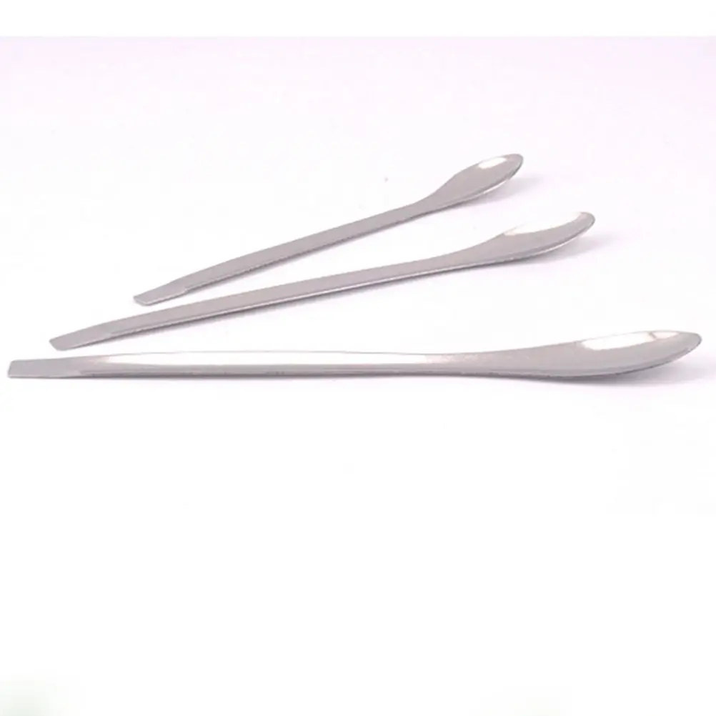 3pcs/Set Stainless Steel Medicinal Ladle Spoon Chemistry Experiment Pharmacy Lab Use Length 10/12/14cm