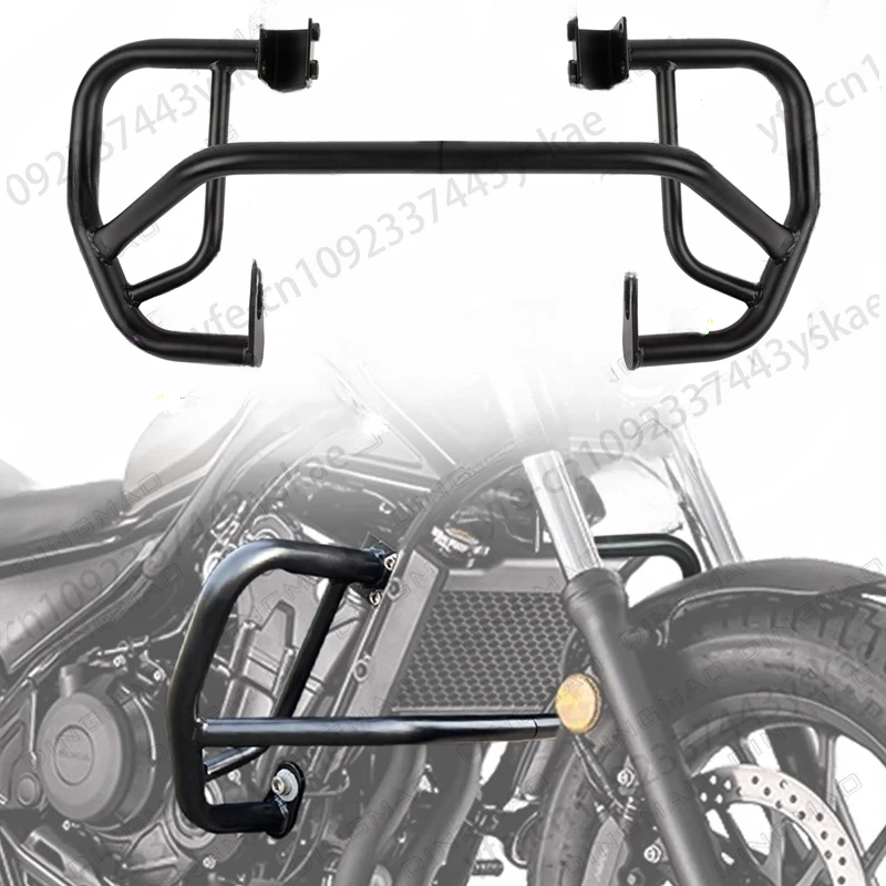 Steel Engine Guard Freeway Crash  For Honda Rebel CMX 300 500 2017-2021  Buffer Frame Body Side Bumper Rail Fence Protector