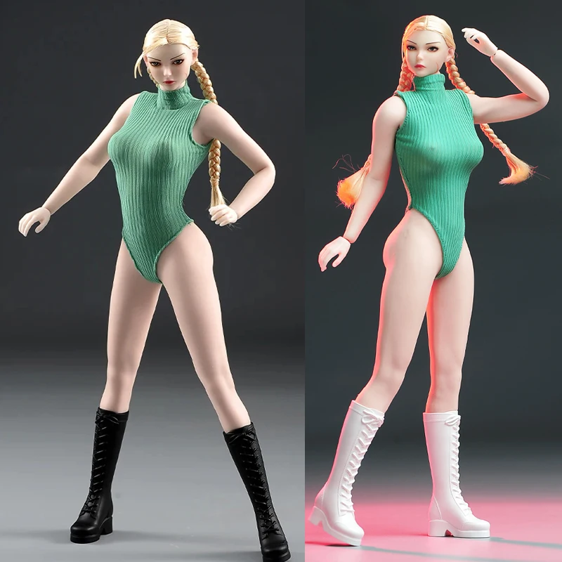 1/6 Full Set Cammy Girl FG081 Head Sculpture White Skin Body wear Jumpsuits Martin Boots Set Model 12