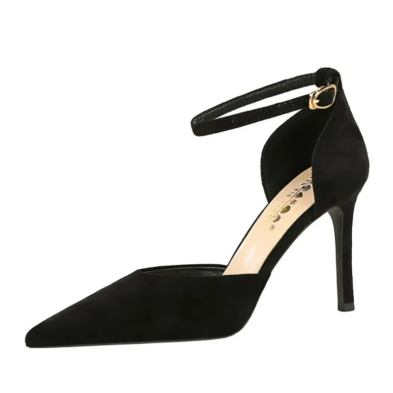 BIGTREE Summer Sexy High Heels Women Sandals Open Toe Solid Flock 9CM Thin Heels Cover Heel Outdoor Walking Woman Shoes White