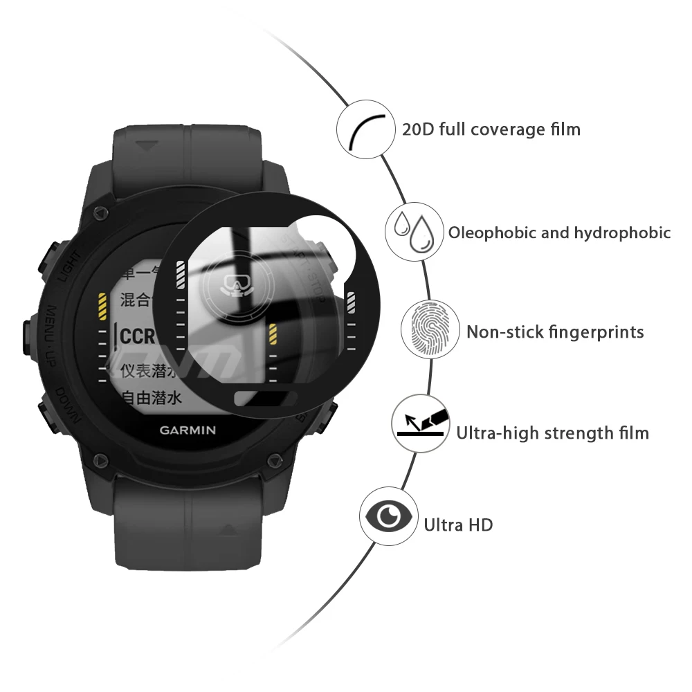 Pellicola protettiva 5D per Garmin descente G1/instinto 2 2S Smart Watch pellicola salvaschermo morbida per Garmin descente G1 (non vetro)