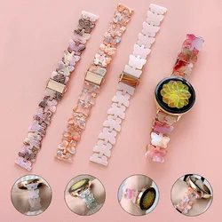 Resin Watch Band For Women 20mm Watch Strap For Amazfit GTS2/ GTS 3/GTS 2e/GTS 2 mini/GTS4 mini/ Galaxy Watch 4 5 Bracelet