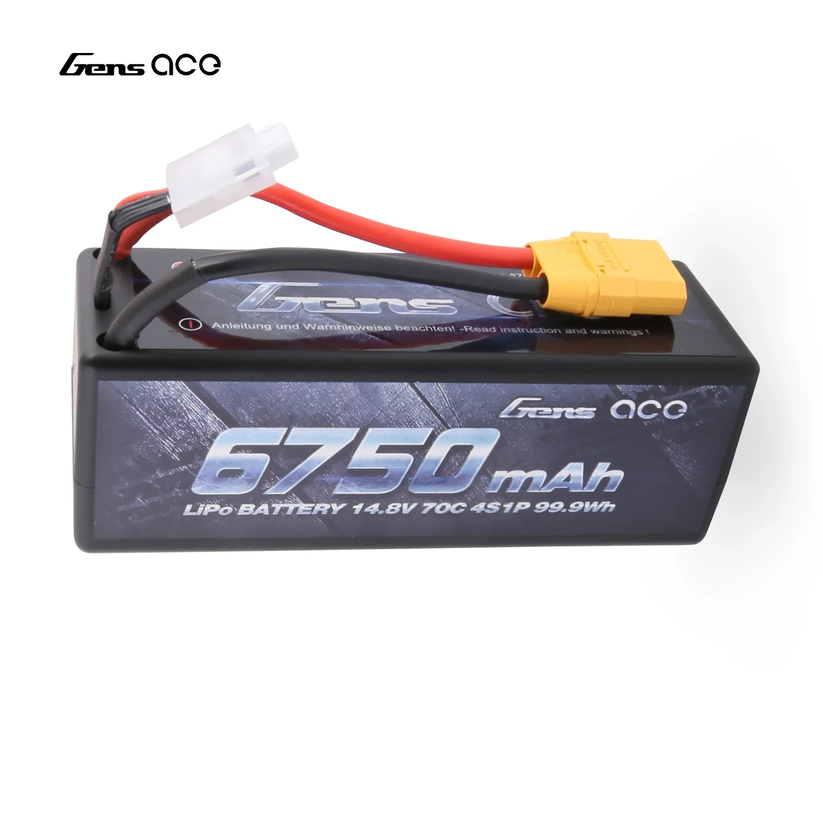 Gens ace 4S 6750mAh Lipo 14.8V Battery Pack 70C XT90  Plug for Traxxas X-maxx 1/8 Car Lipo Batteria Quad Drone Boat