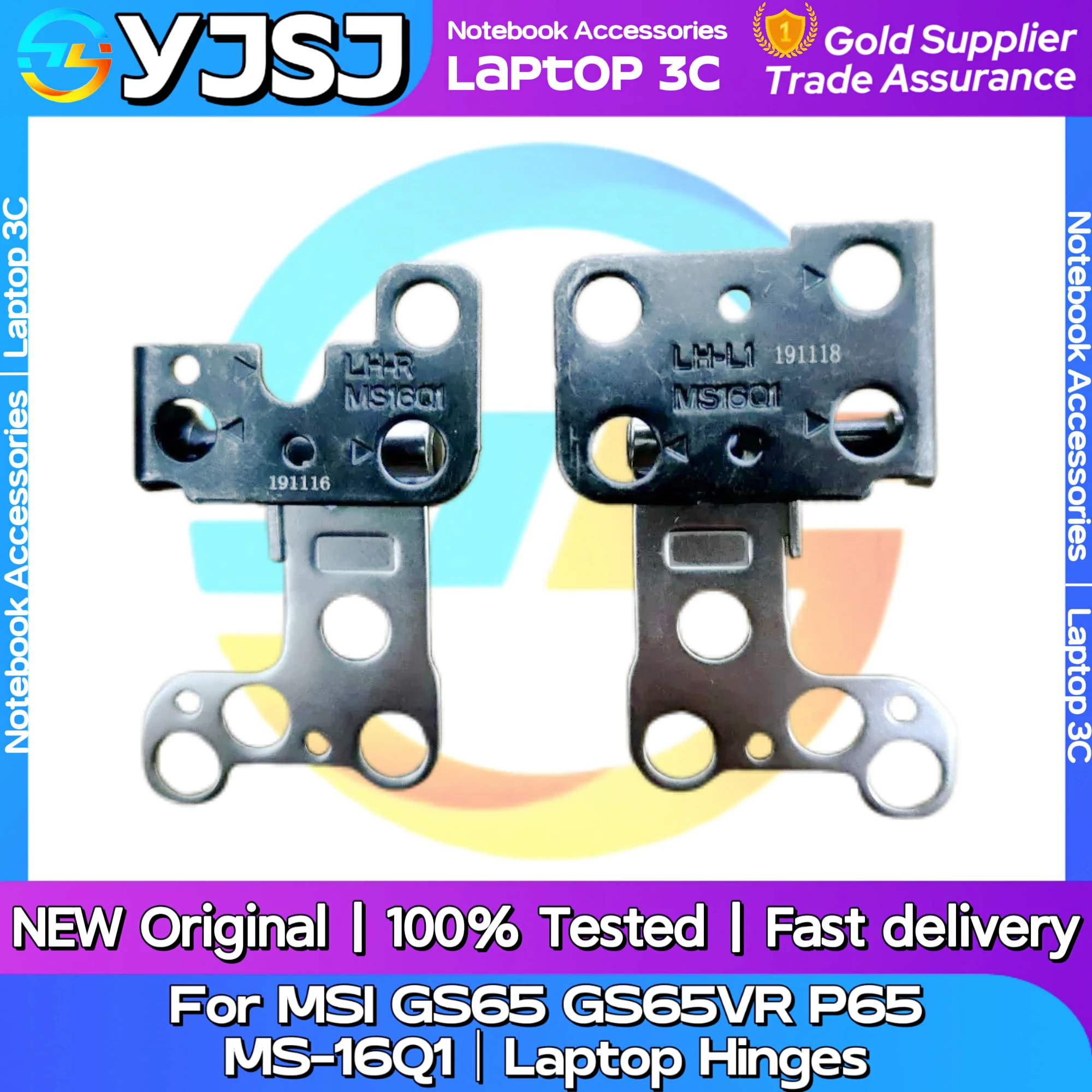 New Original Laptop Notebook Hinges For MSI GS65 GS65VR P65 MS-16Q1 built-in left and right Hinges LCD Screen Hinge