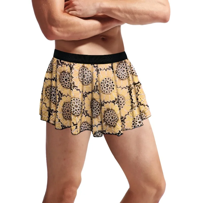 Unisex Pleated Mini Skirt with Elastic Waist