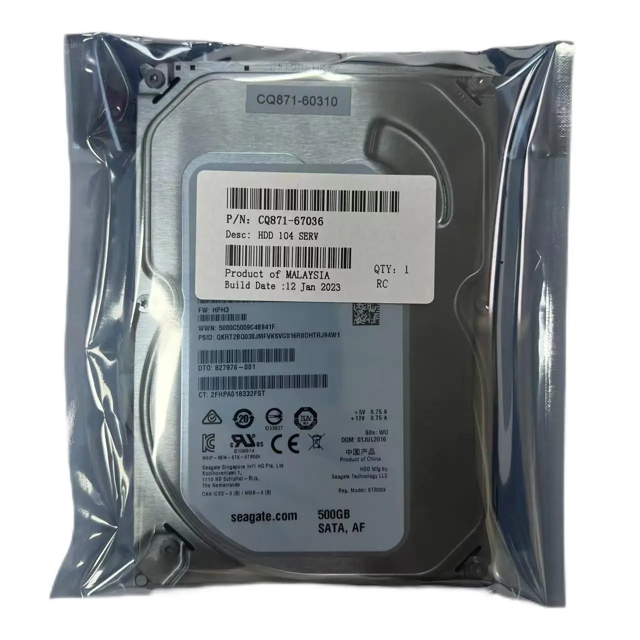 

Hard Disk Drive 500GB HDD CQ871-67036 Fit For H -P Latex 280 L28500 with /fw #792 Printer Plotter Part POJAN