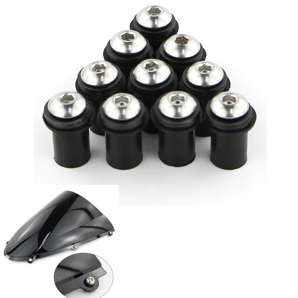 M5*16 Fit For Honda CBR1000RR CBR125R Yamaha MT-07 MT-09 FZR Suzuki GSXR1000 Kawasaki Versys 650 ZZR 1100 Windscreen Bolts Kits
