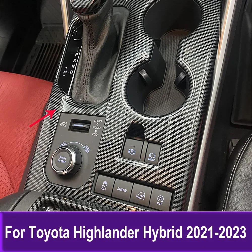 

Стайлинг автомобиля для Toyota Highlander Hybrid 2021 2022 2023, крышка панели переключения передач, декоративная отделка автомобиля, аксессуары для интерьера