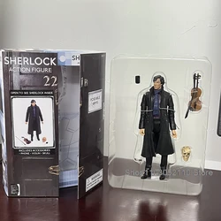 Holmes 221B Detective Sherlock Action Figure Toys Benedict Cumberbatch with Phone Collection Model Birthday Gift  Doll