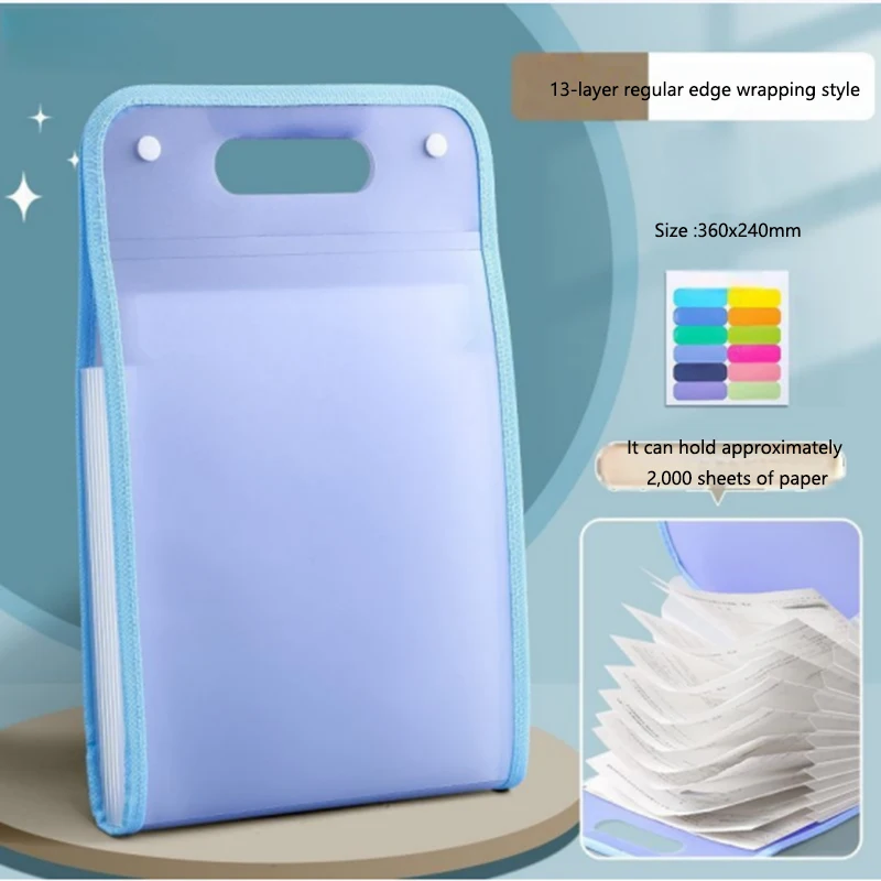 Portable Vertical Hand-held Organ Bag Test Paper Holder Storage Bag Subject Classification Storage Bag File Folder File Folder