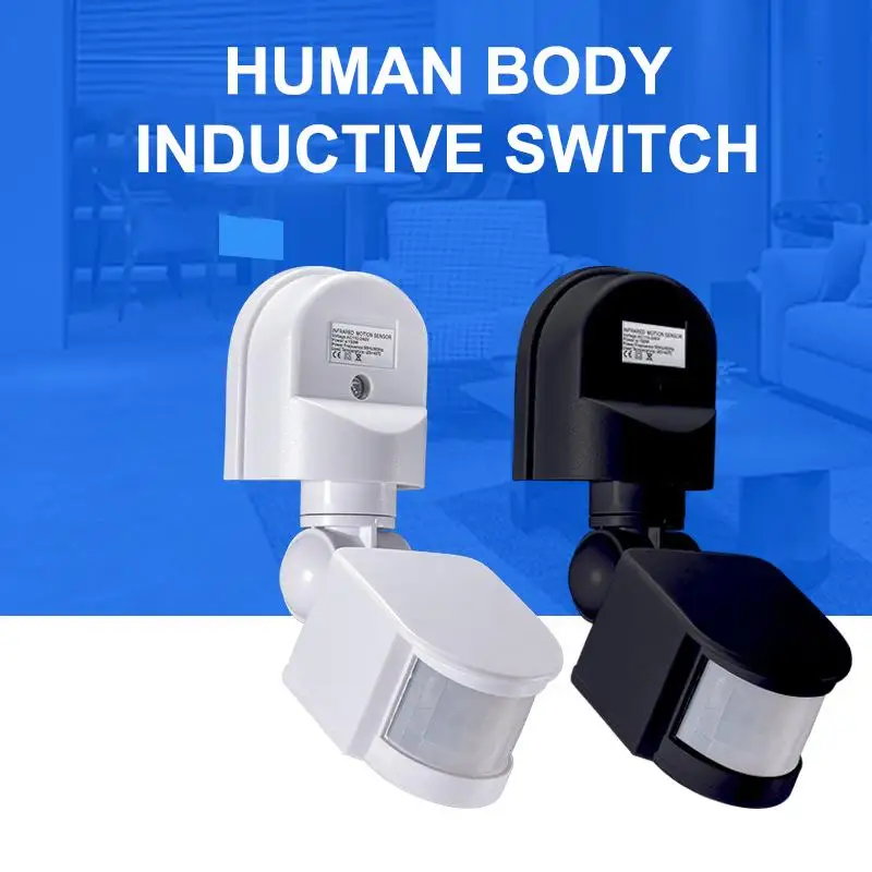 1Pc PIR Infrared Sensor AC 110V 220V Human Motion Sensor Optical Switch Sensing Distance Optical Control Adjustable Delay Switch