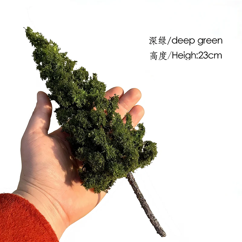Wholesale Miniature Pine Tree Model Mountain Wilderness Natural/war Landscape Model 10-28cm Scale Train Railway Scenery Material