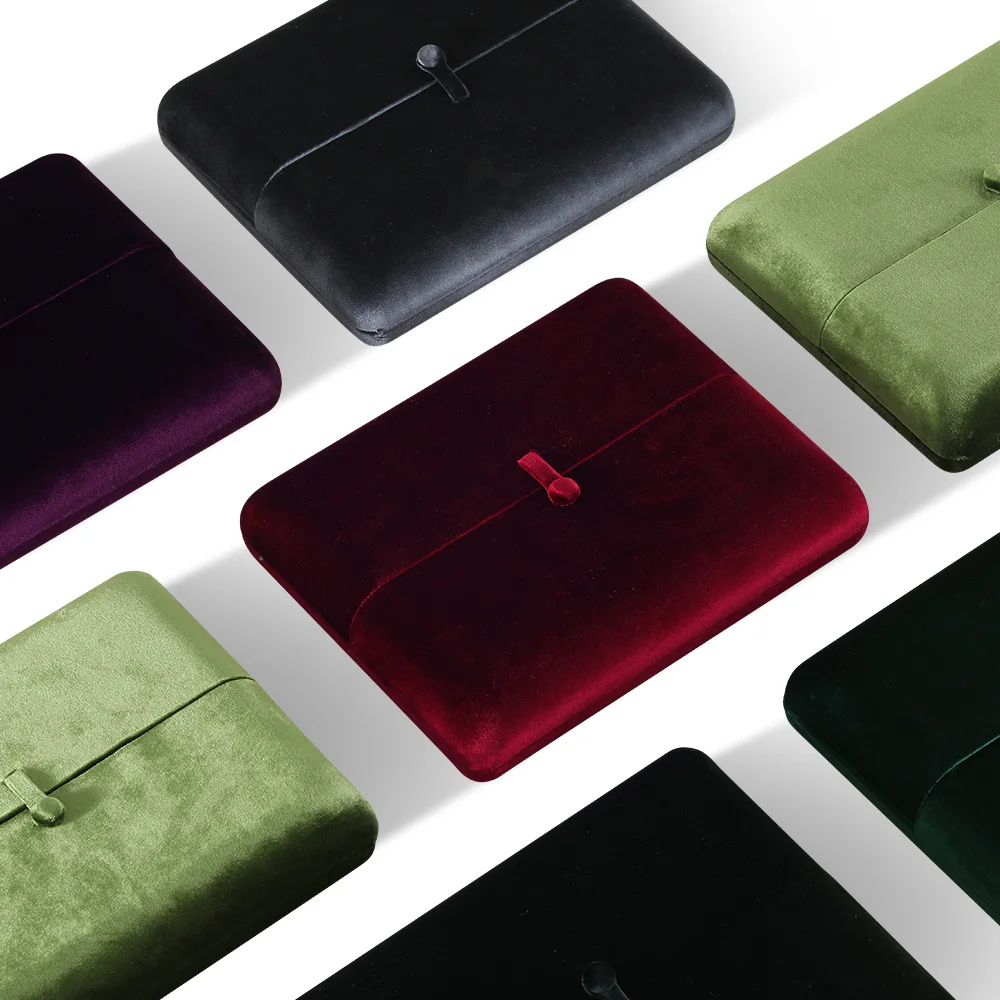Yinbeini Velvet Large Necklace Pendant Display Box Premium Jewelry Storage Organizer Pendant Gift Packing Case H024