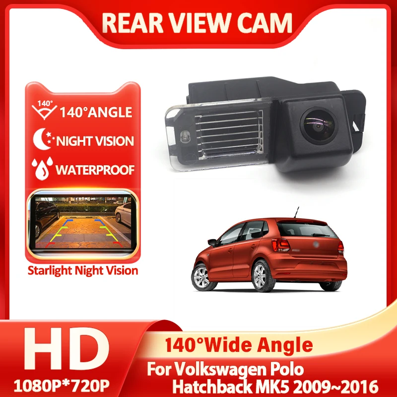 CCD HD CVBS Fisheye Rear View Camera Car Reverse Parking Monitor For VW For Volkswagen Polo Hatchback MK5 2009~2014 2015 2016