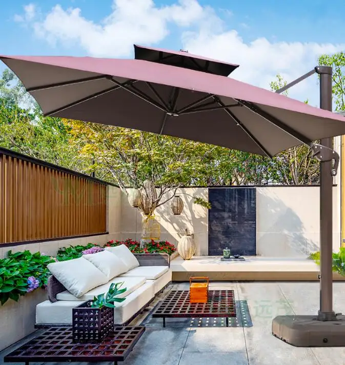 Outdoor sun umbrella courtyard umbrella villa garden outdoor open-air large sun umbrella stall Roman umbrella