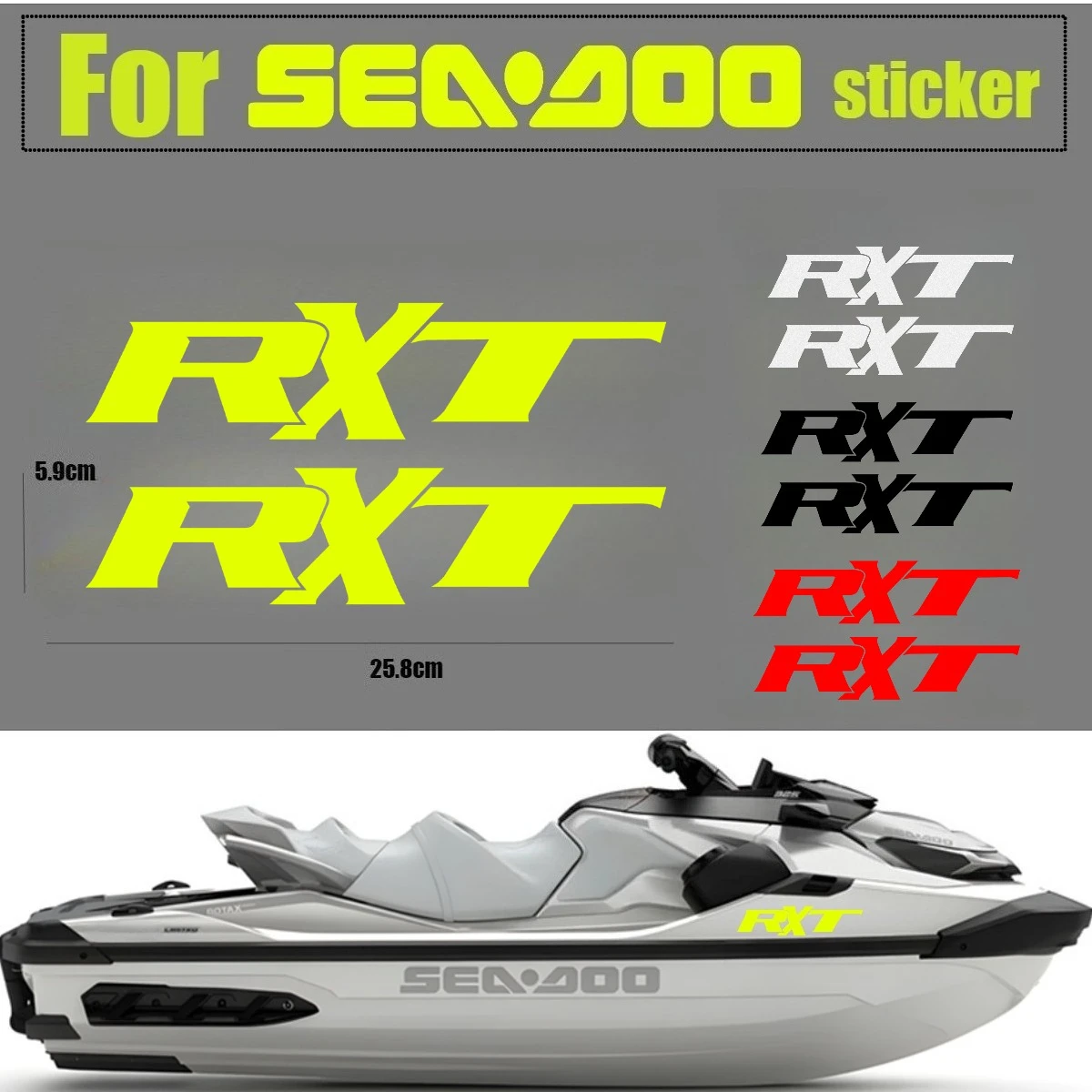 For SEADOO RXT Jet Ski Stickers SEA-DOO Vinyl Sticker Speedsters Boat Challenger Decals RXT-X 300 RXT 300 RXT-X / RXT 260 Parts