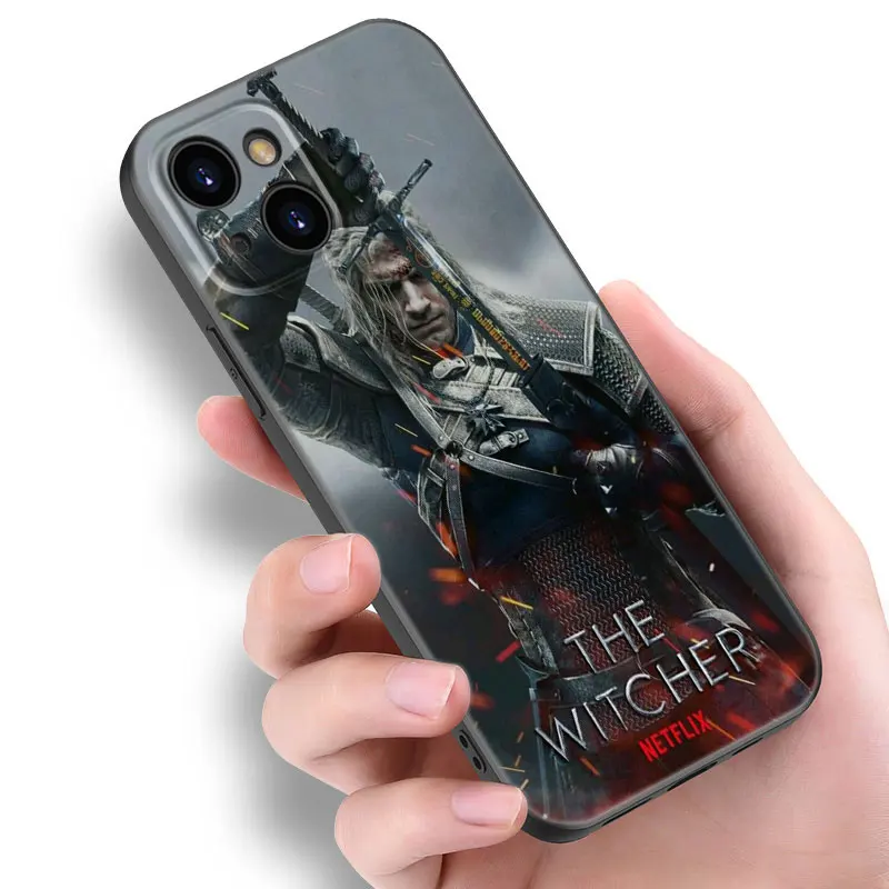 Game W-witchers Black Silicone Phone Case For Apple iPhone 12 13 Mini 11 14 15 Pro Max 7 8 Plus X XR XS SE 2020 2022