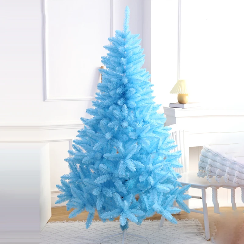 Flocking Snow Pink&Tiffany Blue Encryption Pvc Christmas Tree High Quality Festival Party Household Mall Scene Layout