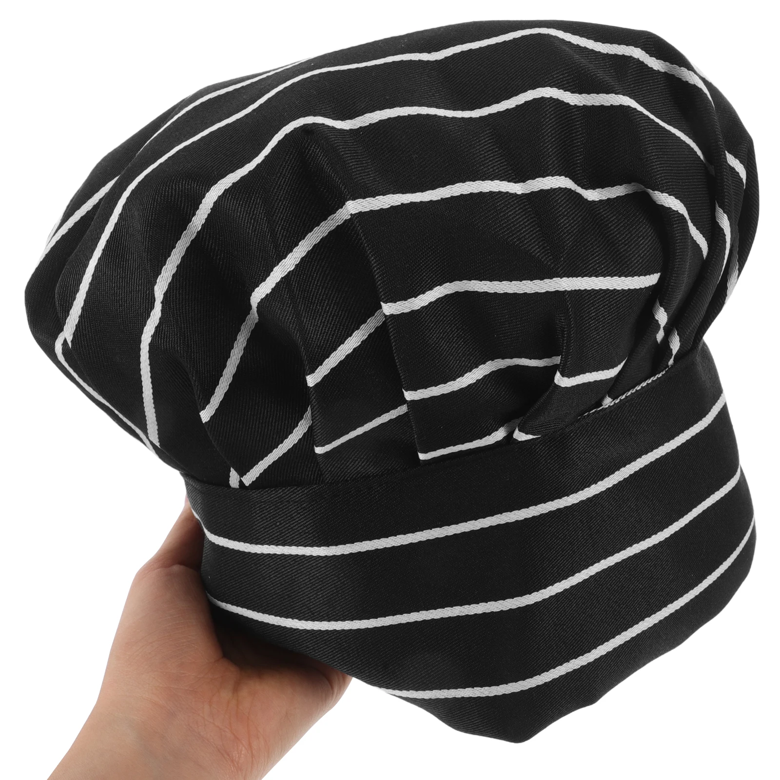 Gorro de Chef Branco Plissado para Homens e Mulheres, Chapéu Profissional de Cozinha para Culinária e Confeitaria, Chapéu de Chef de Algodão Respirável