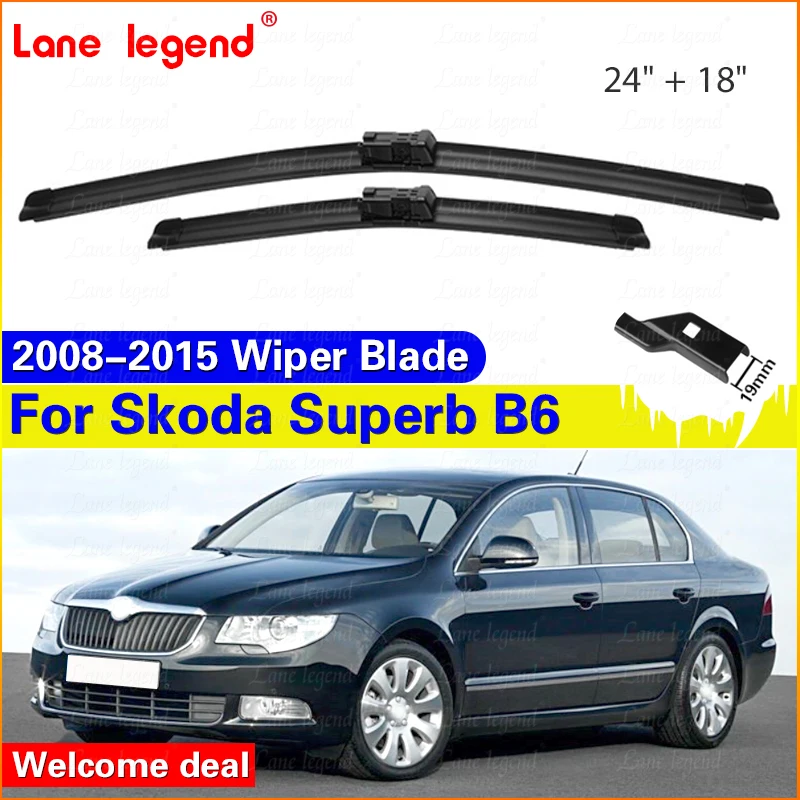 Car Windshield Windscreen Wiper Blades For Skoda Superb B6 2008 - 2015 Front Window Wiper 2009 2010 2011 2012 2013 2014 24