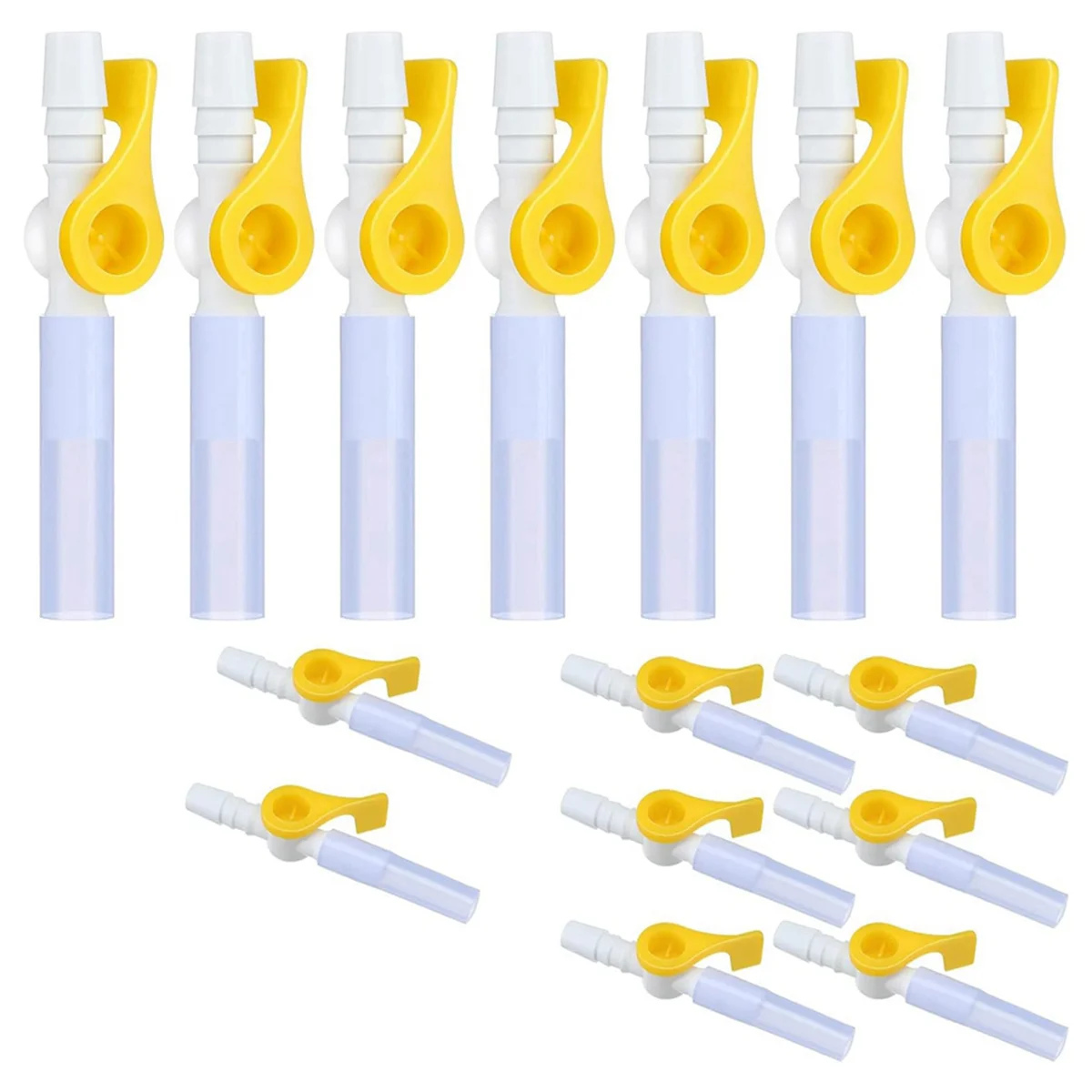 15 Pack Catheter Valve Urine Drainage Catheter Bag Valves with Smooth Edges and Silicone Tubing