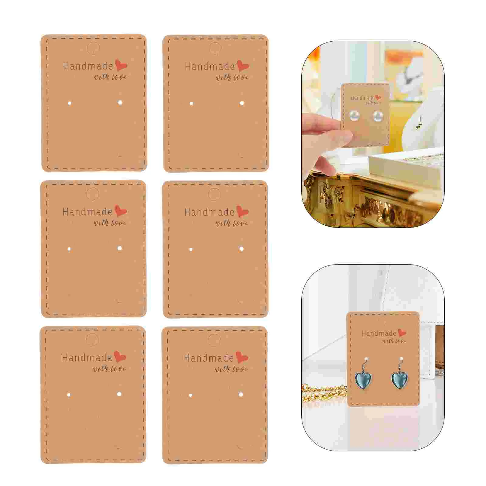 100 Pcs Earring Display Card Jewelry Bank Cards Packing Paper for Earrings Cardboard Store Wrapping Holder