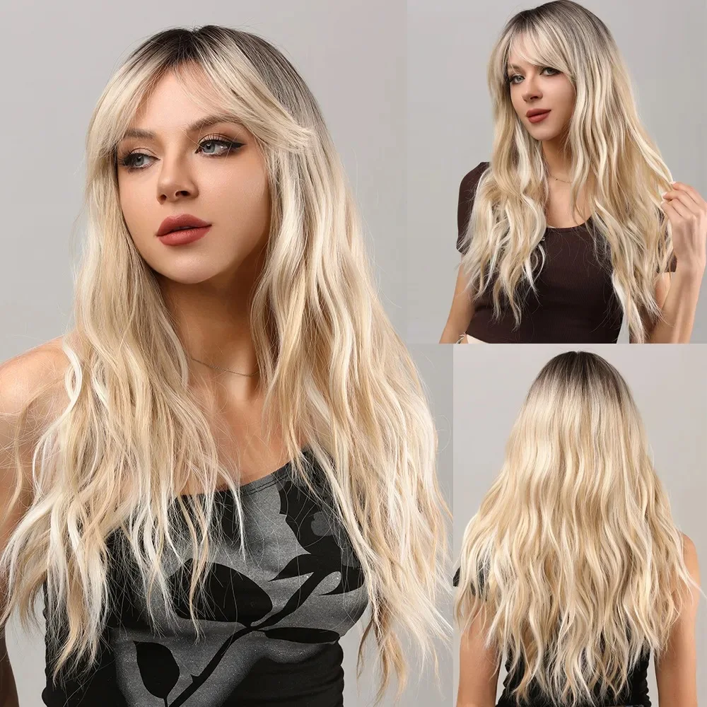 

Blonde Wig Natural Fluffy Synthetic Wave Wig