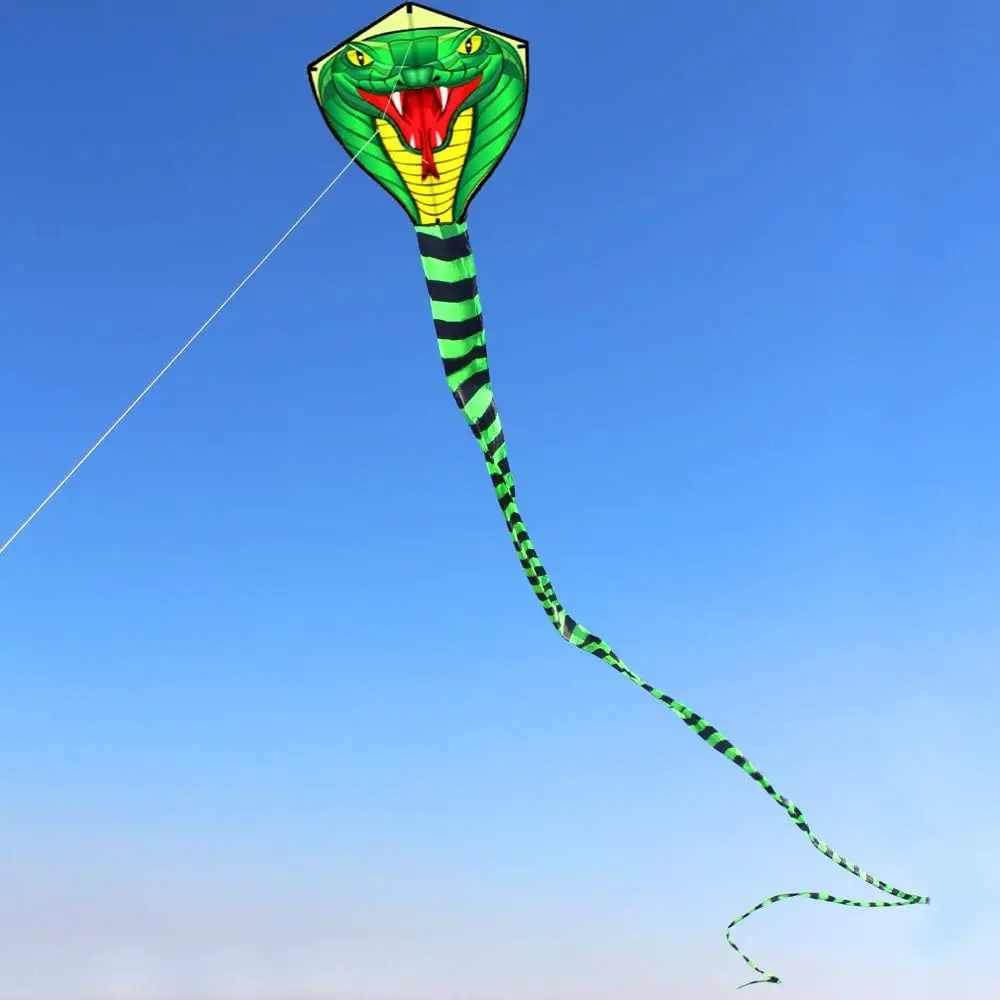 Outdoor Fun Sport Strong Snake With Long Colorful Tail Huge Beginner Snake Kites For Adults Come With String And Handle